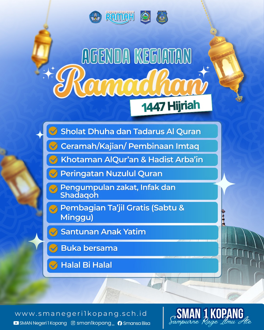 SMAN 1 Kopang Luncurkan Agenda Kegiatan Ramadhan 1447 Hijriah