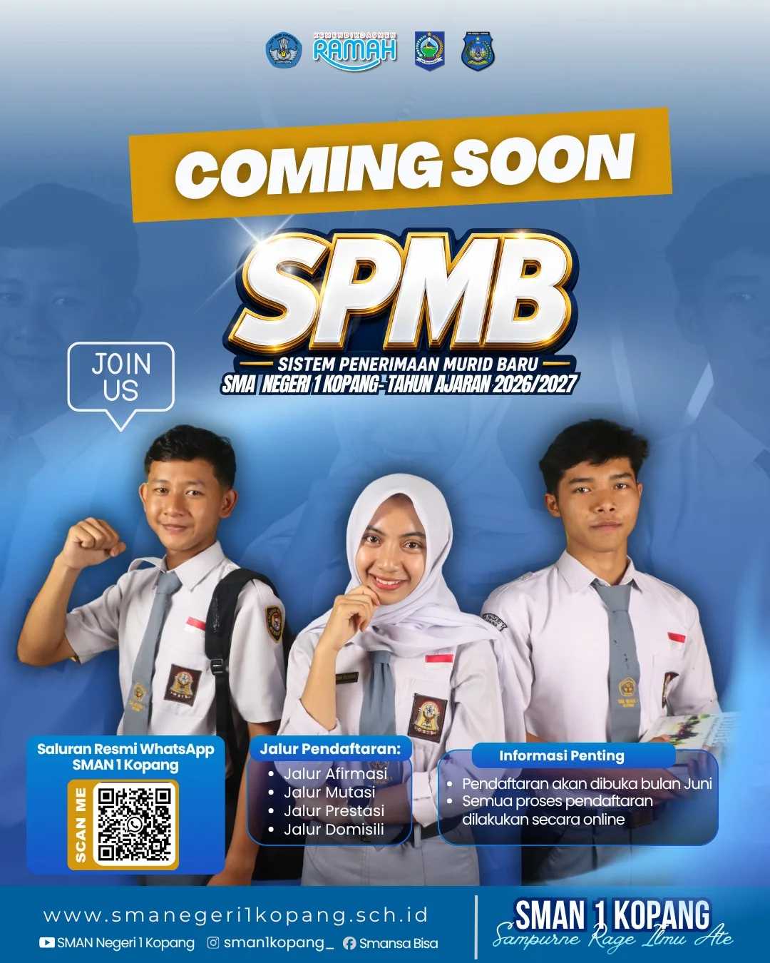 Siap Sambut Generasi Baru, SMAN 1 Kopang Segera Buka SPMB Tahun Ajaran 2026/2027