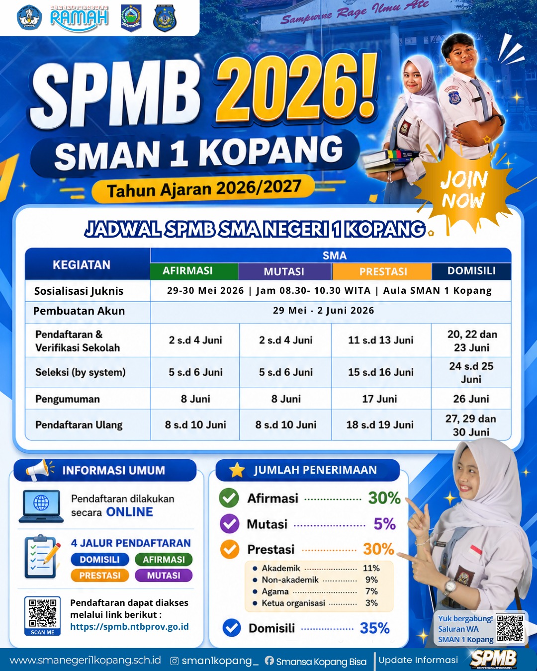 SMAN 1 Kopang Resmi Buka SPMB Tahun Ajaran 2026/2027