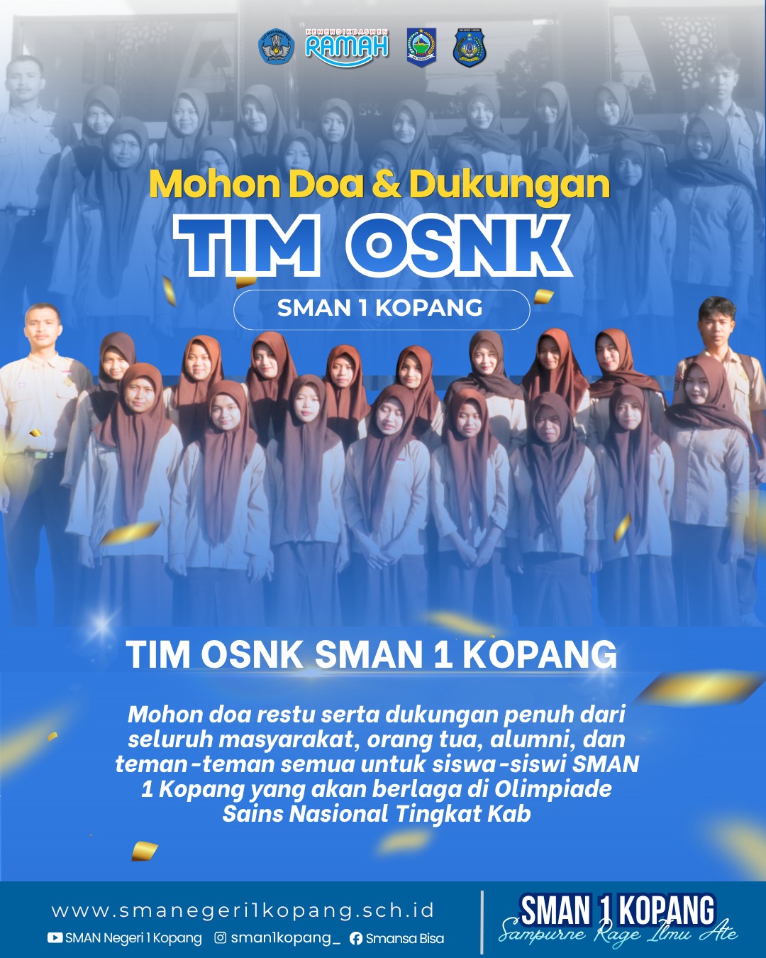 Siap Berlaga di Olimpiade Sains Nasional Tingkat Kabupaten, Tim OSNK SMAN 1 Kopang Mohon Doa dan Dukungan