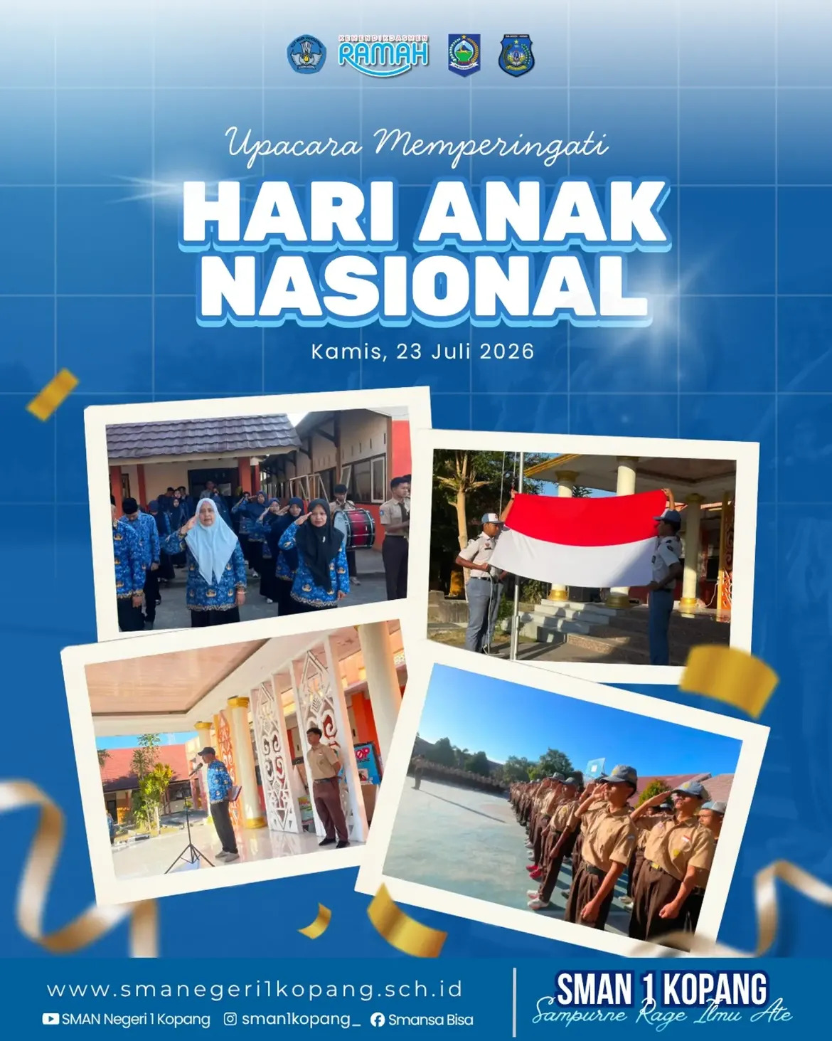 SMAN 1 Kopang Selenggarakan Upacara Memperingati Hari Anak Nasional 2026