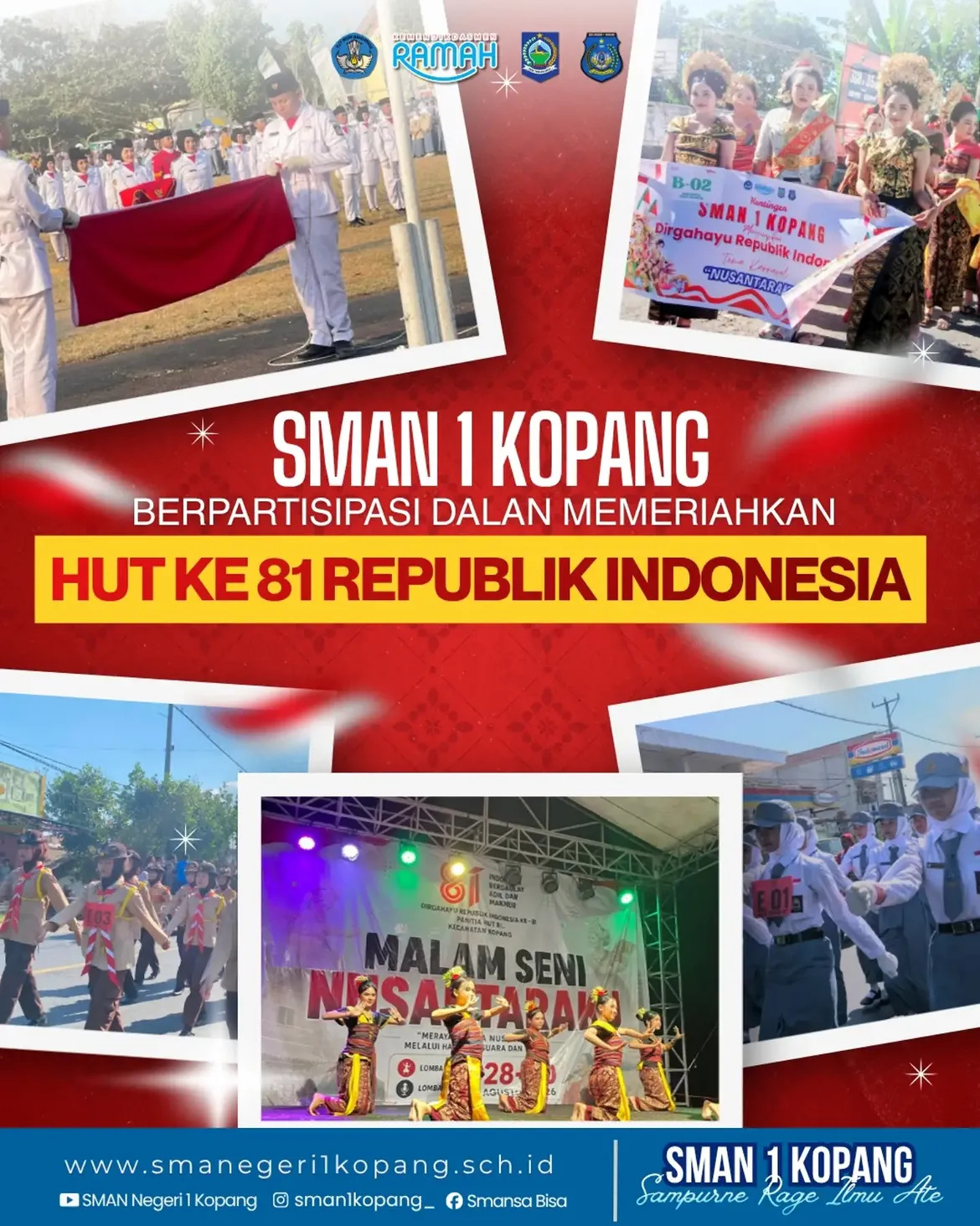 Semarak Partisipasi SMAN 1 Kopang dalam Memeriahkan HUT ke-81 Republik Indonesia dengan Berbagai Kegiatan Meriah