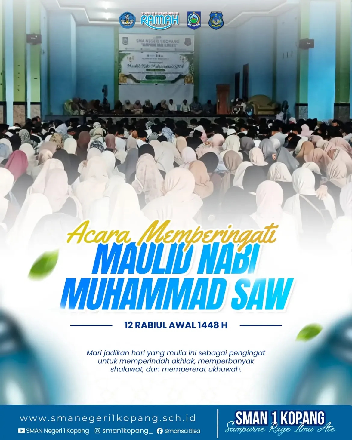 SMAN 1 Kopang Selenggarakan Peringatan Maulid Nabi Muhammad SAW 1448 H dengan Khidmat