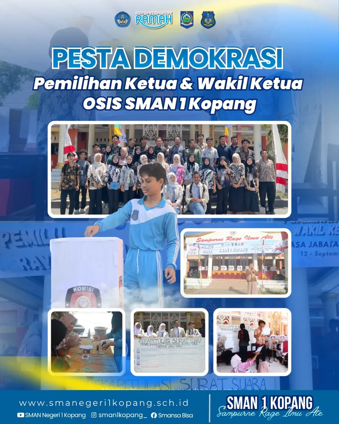 Pesta Demokrasi: SMAN 1 Kopang Sukses Gelar Pemilihan Ketua dan Wakil Ketua OSIS Periode Baru